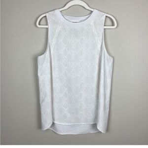 Athleta Zephyr Print Tank in Pearl White Python - Size Medium